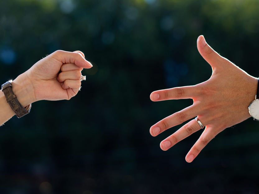 Emad's additional project showing 2 hands playing rock paper scissor game